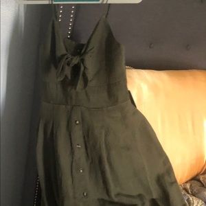 Express Linen Olive Dress